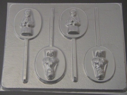 2010 Praying Girl Chocolate or Hard Candy Lollipop Mold